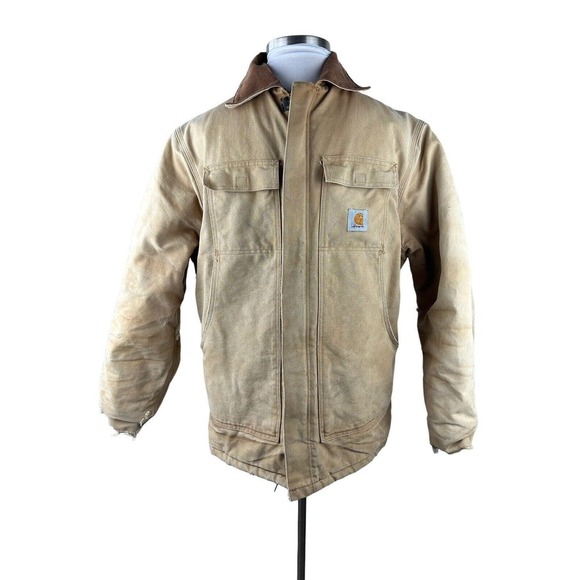 Vtg Carhartt Coat Men's 46 Quilt Lined CQ186 CQ185 Chore Ranch Corduroy Collar - Picture 4 of 16